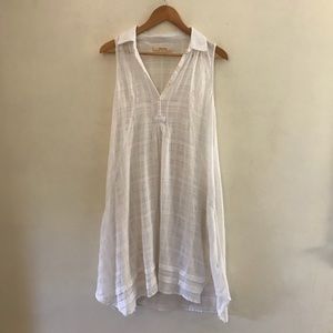 Anthropologie White Dress with slip
